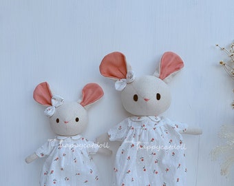 Mother and daughter mouse doll - Handmade gift for loved ones- Nursery decor home - Easter gift ideas