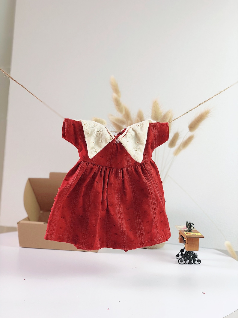 Babydoll dress for stuffed animals and doll Handmade clothes for children Gift for girl image 4