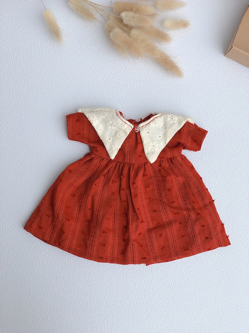 Babydoll dress for stuffed animals and doll Handmade clothes for children Gift for girl image 2