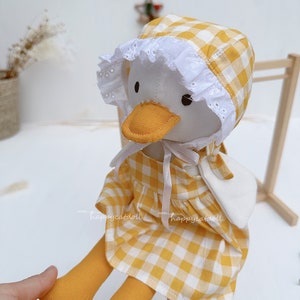 Baby daughter first doll Handcrafted duck plushies Stuffed animal toys Gift for children zdjęcie 2