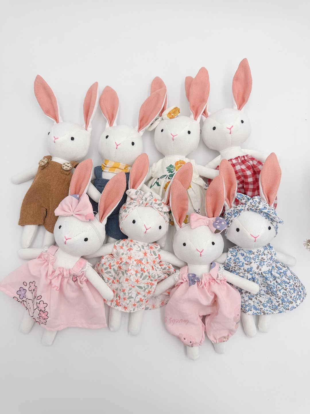 Easter Handmade Pocket Bunny Dolls Mini Rabbit Stuffed Animals Easter ...