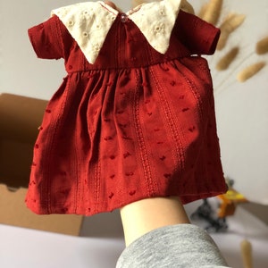 Babydoll dress for stuffed animals and doll Handmade clothes for children Gift for girl image 5