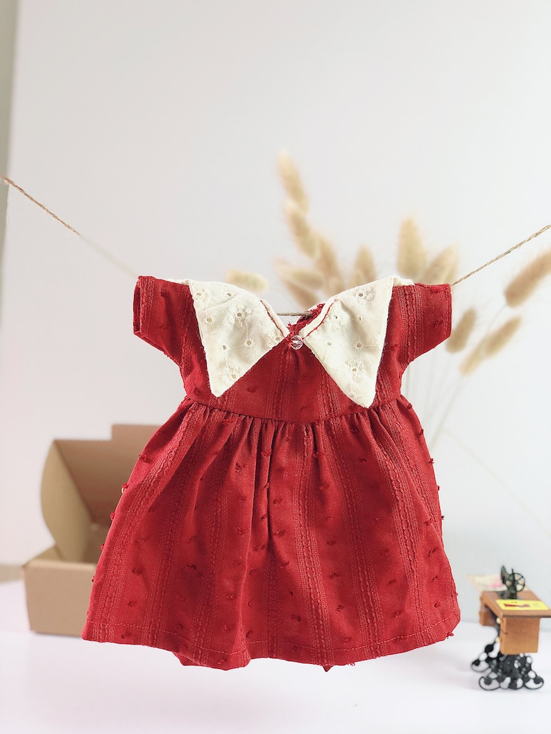 Babydoll dress for stuffed animals and doll Handmade clothes for children Gift for girl image 7