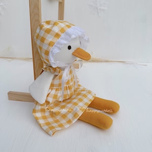 Baby daughter first doll Handcrafted duck plushies Stuffed animal toys Gift for children zdjęcie 7