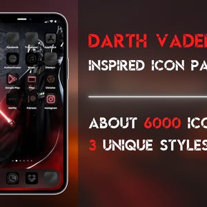 Darth Vader iPhone Icon Pack: Star Wars Inspired iOS Theme
