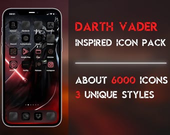Pakiet ikon Dartha Vadera na iPhone'a: motyw iOS inspirowany Gwiezdnymi Wojnami