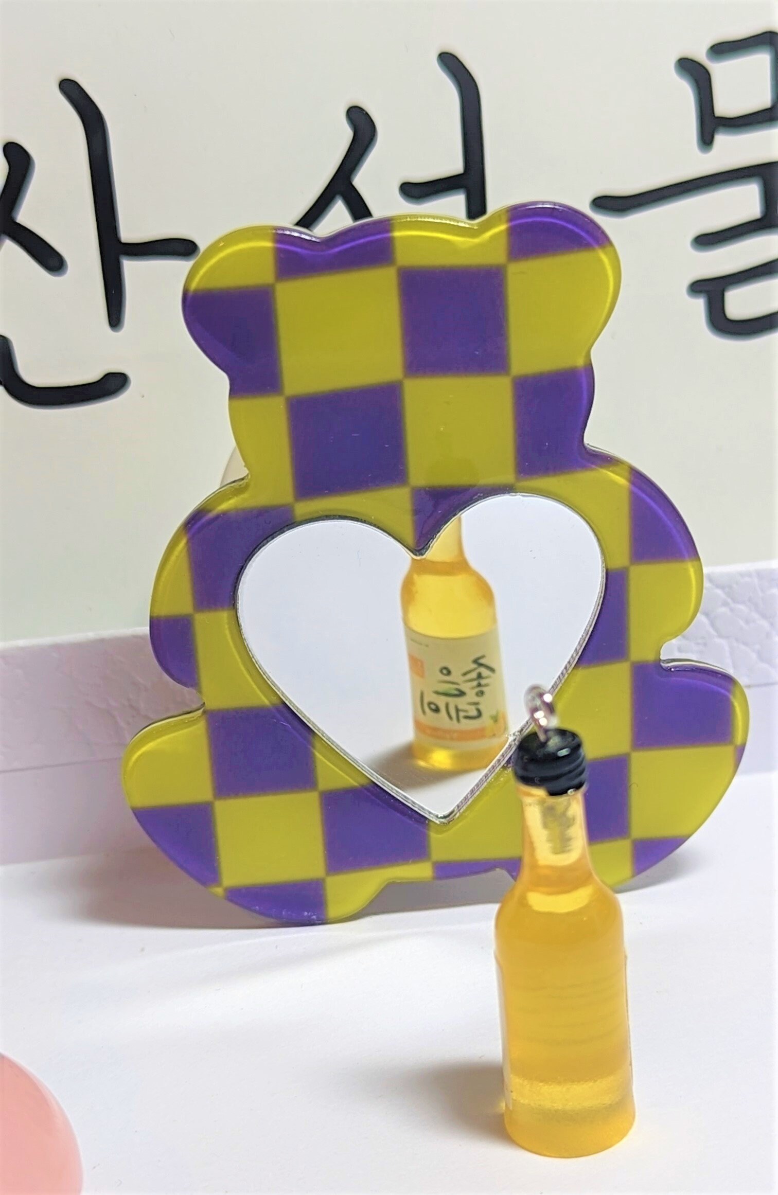 Checkered Mirror Phone Grip Etsy