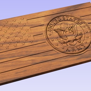 US Flag with US Army Seal and Rope Border