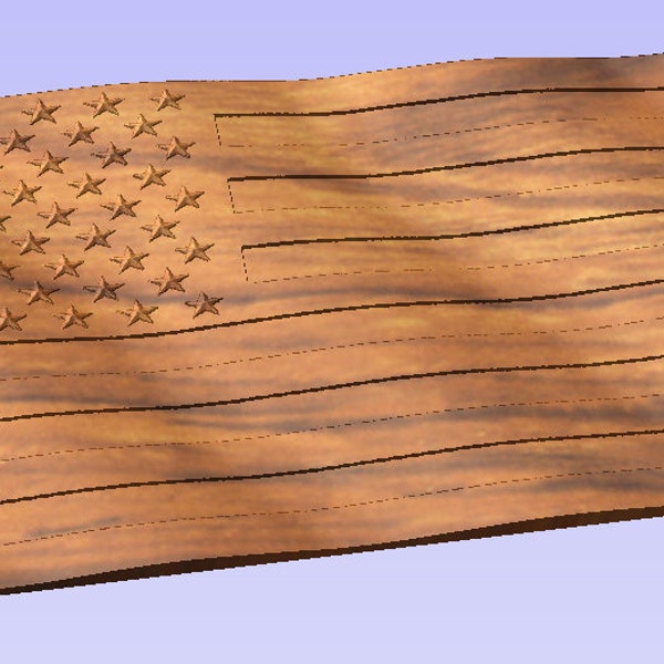 Wavy US Flag (Scaled per US Flag Code)