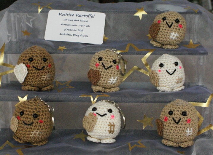 Positive Kartoffel Mutmacher | Handgemachte Glückskartoffel Mit Ermutigungskarten