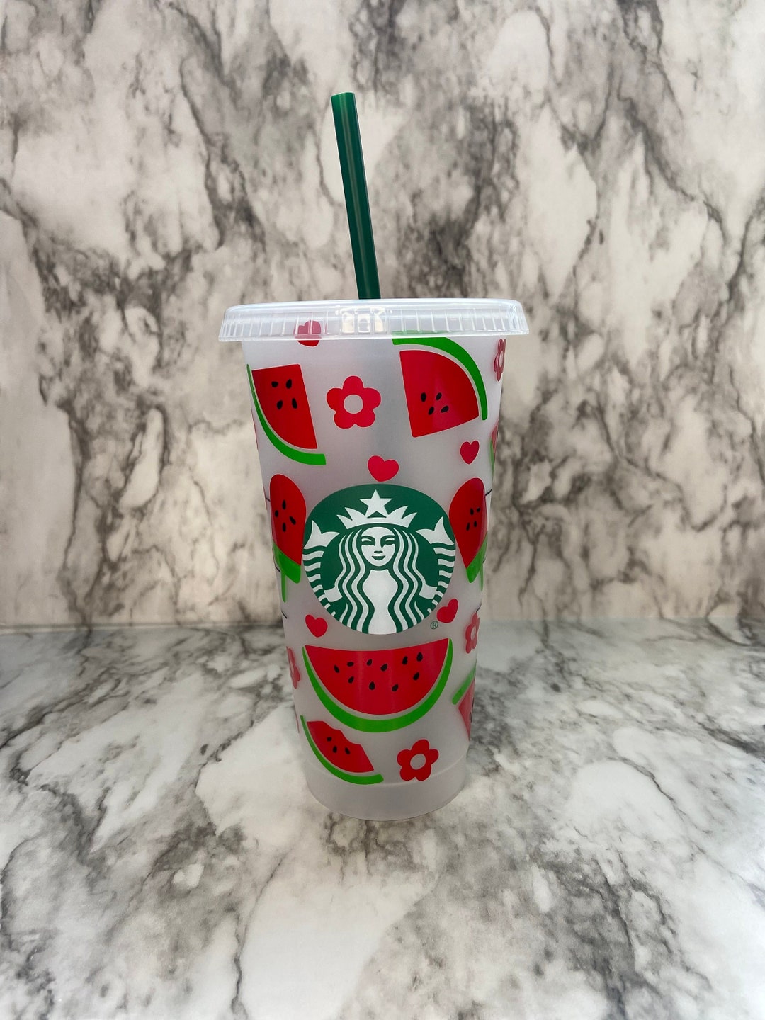Watermelon Starbucks Cold Cup Etsy