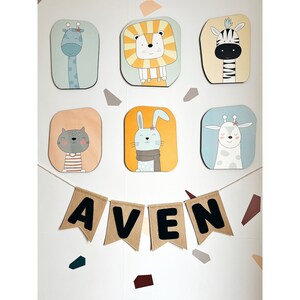 Personalised Felt Name Bunting Banner, Felt Name Garland, Personalised Baby Shower Gift, Custom Garland Wall Hanging, Felt Nursery Decor,