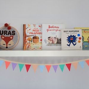 Custom Felt Flag Banner, Personalized Pennant Flags, Felt Bunting Triangle Banner, Pennant Bunting Banner, Custom Banner, Birthday Garland
