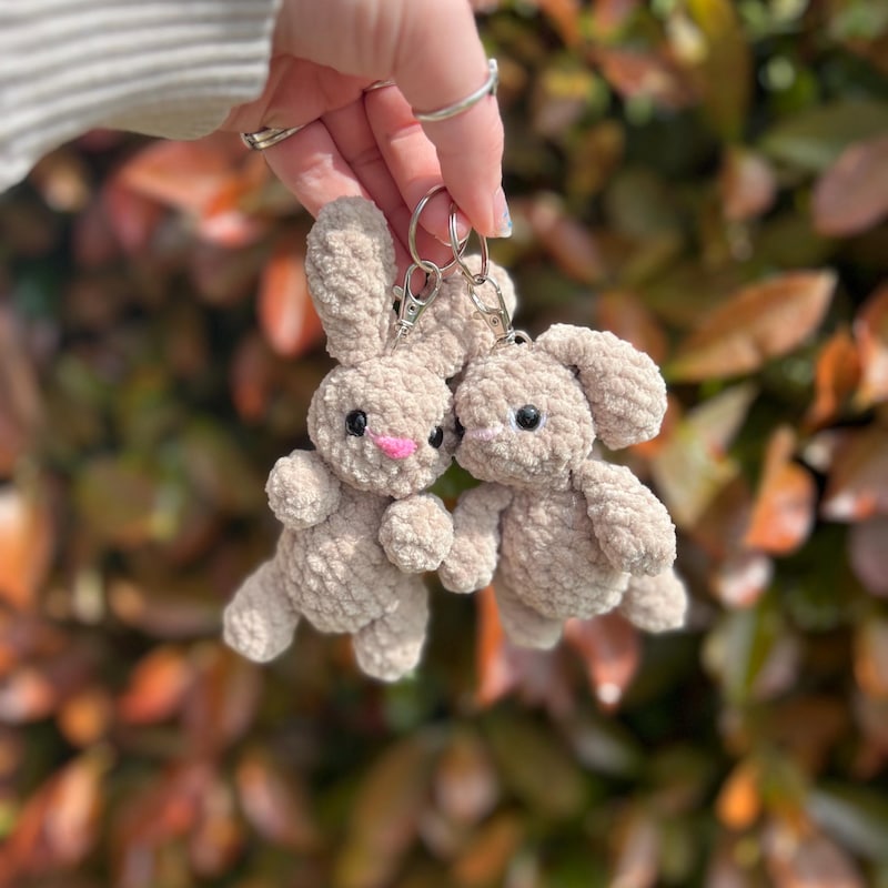 Bunny Keychain - Etsy