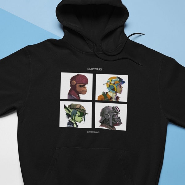 Gorillaz Demon Days Star Wars Hoodie | Star Wars Gift | Gorillaz Fan Gift Music Teen Styles Darth Vader Yoda Chewbacca