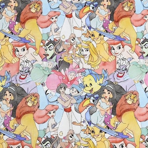 Cartoon Mix Fabric Lion King Fabric Lion Simba Mufasa Fabric 100% Cotton Cartoon Cotton Fabric By The Half Yard