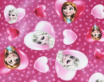 Tessuto Disney Frozen Tessuto Elsa e Anna Tessuto Principessa 100% Cotone Tessuto di Cotone Cartone Animato a Mezza Iarda