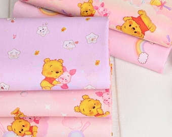 Winnie the Pooh Fabric 100% Cotton Fabric By The Half Yard