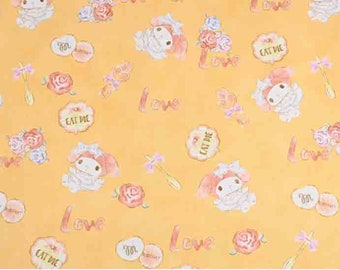 My Melody Fabric, Japanese Anime Cartoon 100% Cotton (Sold By The Half Yard)