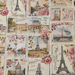 Paris Wahrzeichen Oxford Stoff Eiffelturm Oxford Stoff 100% Baumwolle Cartoon Baumwollstoff Halbe Meter