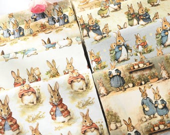 Peter Rabbit Fabric, By The Half Yard, Cotton