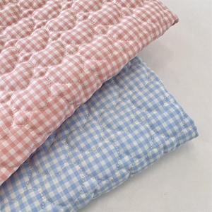 Checkered Quilted Fabric Heart Quilted Fabric Cotton Quilted Fabric By The Half Yard