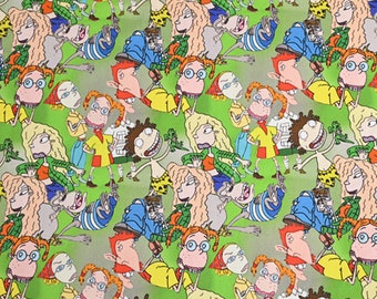 Nickelodeon Fabric Rugrats 90’s Cartoon Fabric 100% Cotton Cartoon Cotton Fabric By The Half Yard
