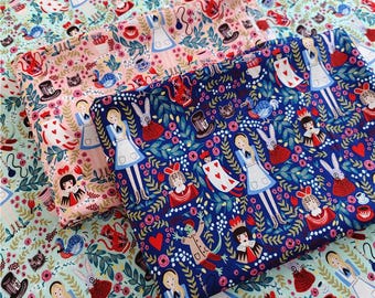 Alice in Wonderland Fabric 100% Cotton Cartoon Cotton Fabric By The Half Yard