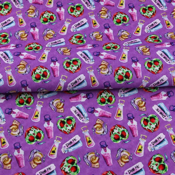 Disney Princess Choisissez votre tissu Poision 100% coton Dessin animé Tissu en coton par The Half Yard