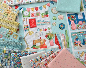Tailor Fabric Sewing Theme Fabric Sewing Fabric Cartoon Fabric 100% Cotton Fabric By The Half Yard