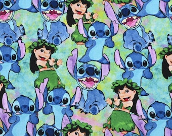 Lilo and Stitch-stof blauwe koala-stof 100% katoenen cartoonkatoen op maat gesneden