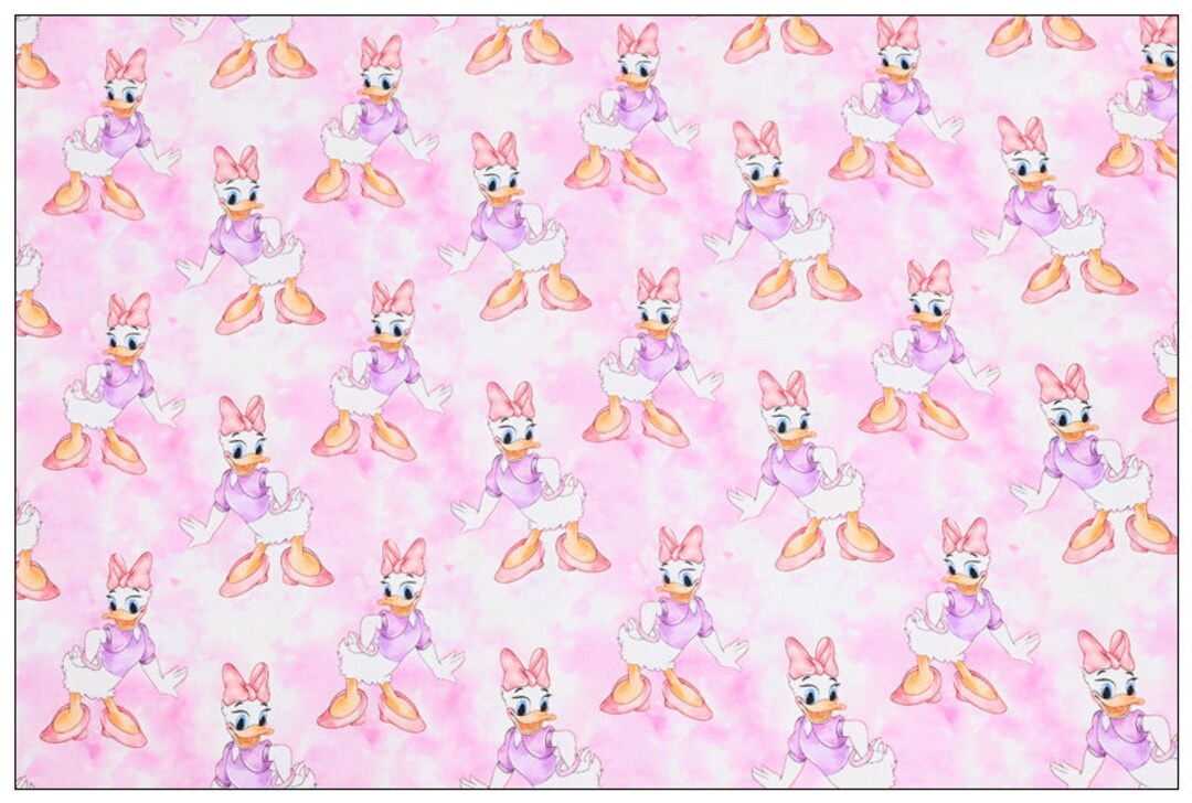 Disney Daisy Duck Fabric 100 Cotton Cartoon Cotton Fabric by the Half