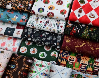Nutcracker Christmas Fabric 100% Cotton Fabric By The Half Yard