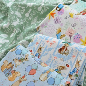 Peter Rabbit Stoff 100% Baumwolle Cartoon Baumwollstoff durch den halben Hof