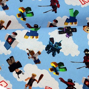Tkanina do gier Roblox Tkanina 100% bawełna Tkanina bawełniana z kreskówek na pół jarda
