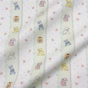 Cute Animal Fabric Pet Fabric 100% Cotton Cartoon Cotton Fabric By The Half Yard