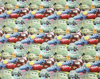 Cars Fabric Lightning McQueen Stoff 100% Baumwolle Cartoon Baumwollstoff Meterware