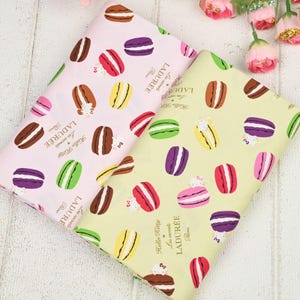 Hello Kitty och Macaron-tyg 100 % bomullstyg, halvmeter