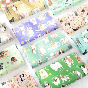 Pet Dog Themed Fabric 100% Cotton Fabric By The Half Yard