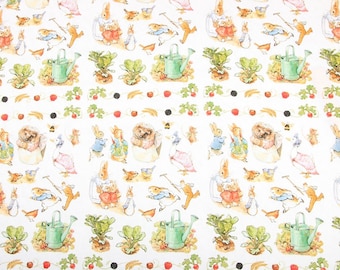 Peter Rabbit Fabric Beatrix Potter Fabric 100% Cotton Cartoon Cotton Fabric By The Half Yard