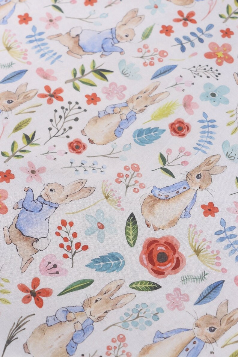 Peter Rabbit Fabric Beatrix Potter Fabric 100% Cotton Cartoon - Etsy