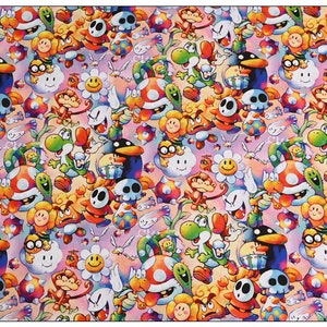 Super Mario Stof Cartoon Character Stof 100% Katoen Cartoon Katoen stof door de halve yard