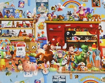 Toy Story Icon Fabric 100% Cotton Cartoon Cotton Fabric By The Half Yard