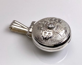 Sterling Silver Locket - small amulet, keepsake