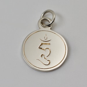 Hung Syllable Pendant, Silver