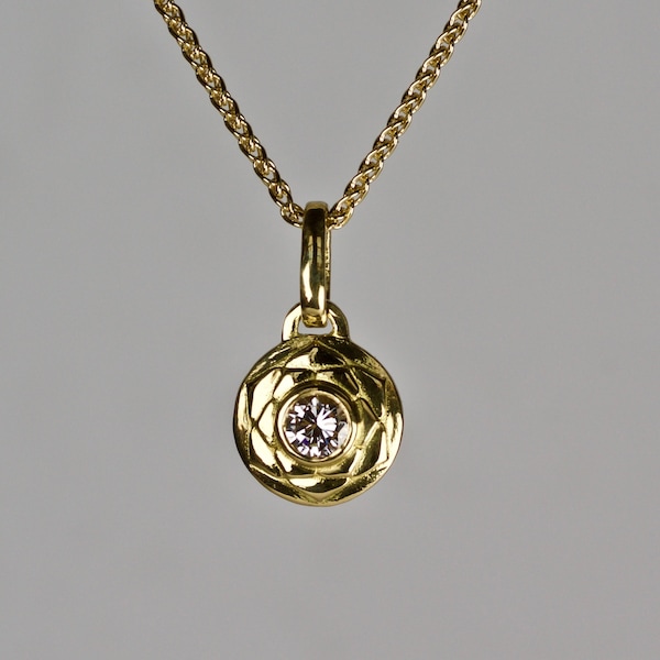 Lotus Flower Pendant, Gold