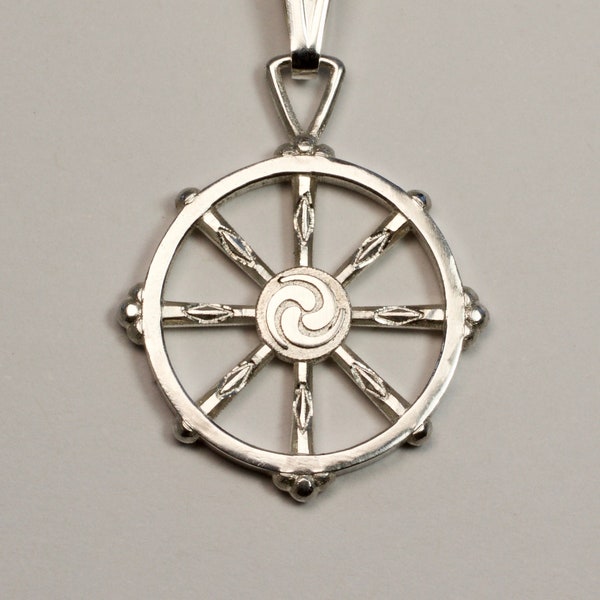 Pendentif Dharmachakra | Collier roue du Dharma