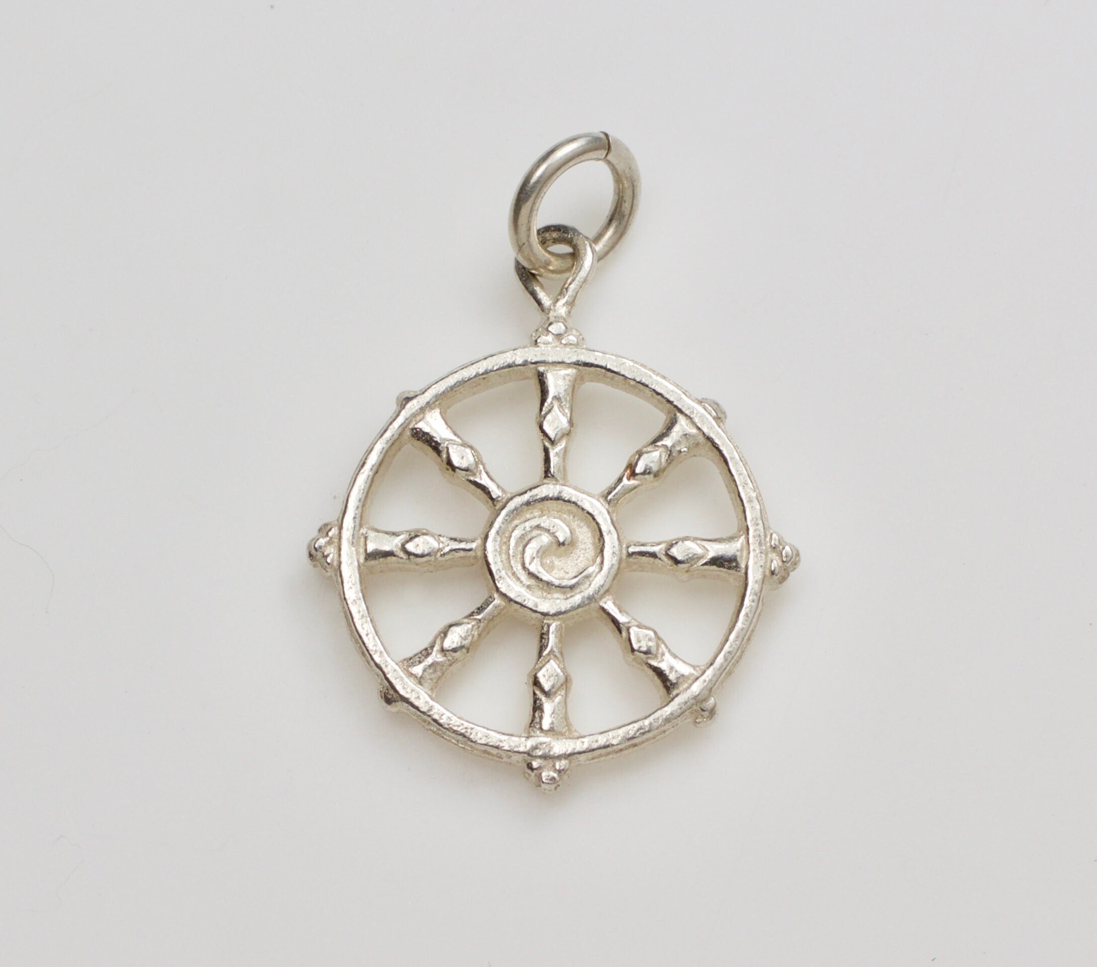 Dharmachakra Pendant Wheel of Dharma Pendant Buddhist Etsy