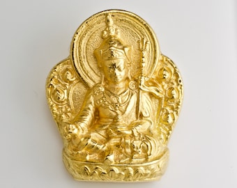 Guru Rinpoche Statue Pendant Gold