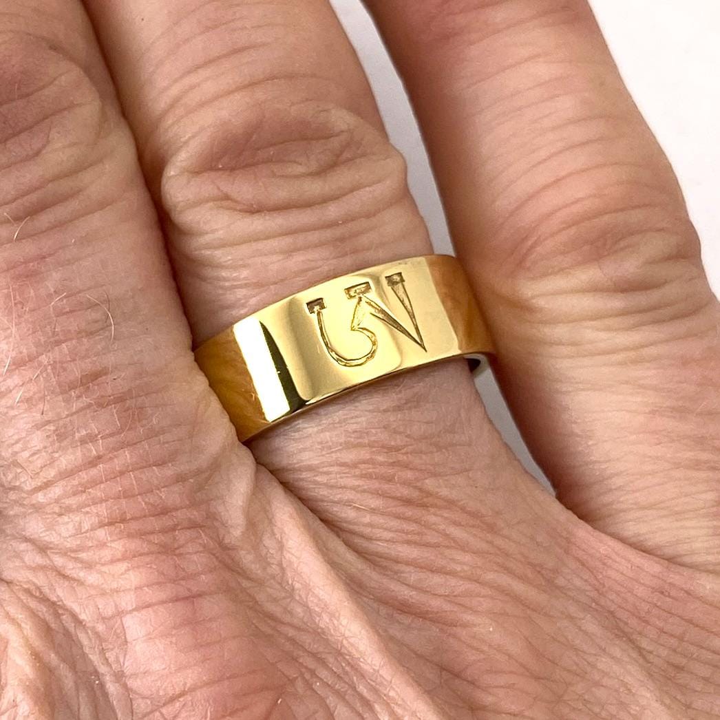 AH Syllable Ring Gold - Etsy